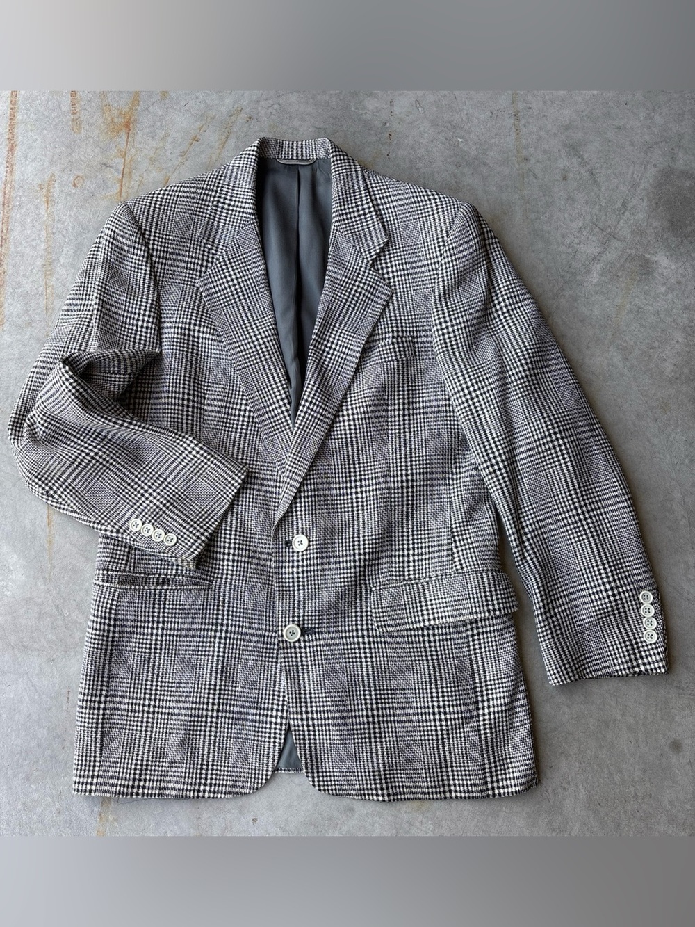 Vintage Men’s Dior Monsieur Glen Plaid Sport Coat Blazer Luxury Jacket 38R